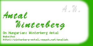 antal winterberg business card